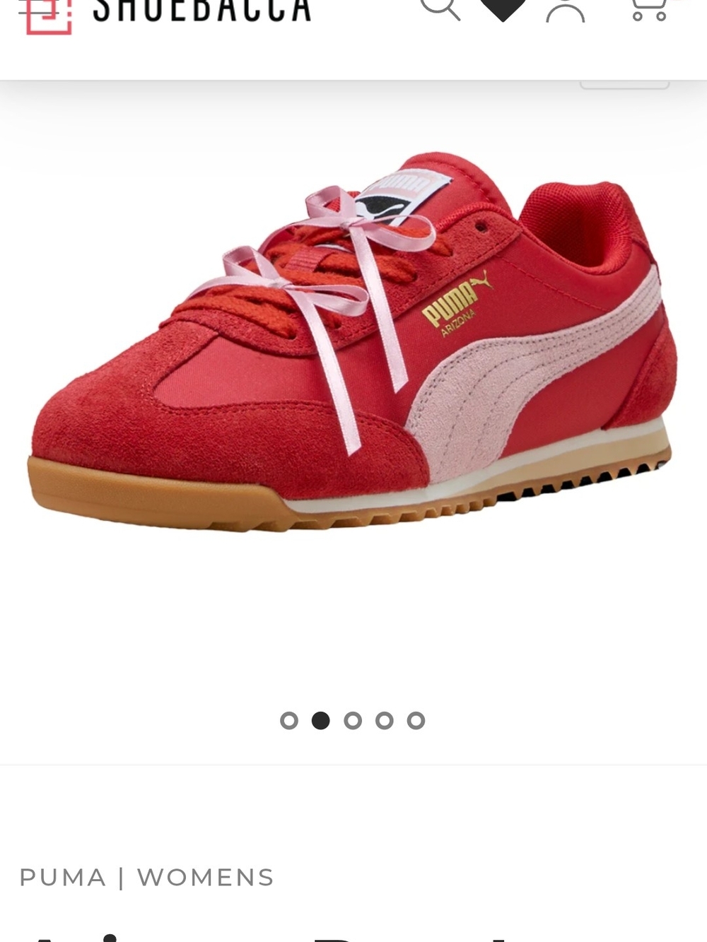 NWT Puma Arizona Red and Pink Retro Suede Sneakers